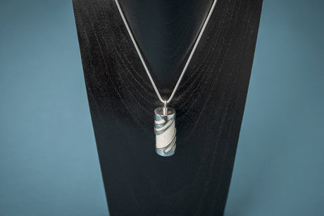 Sterling Silver Crescent Case Pendant Necklace